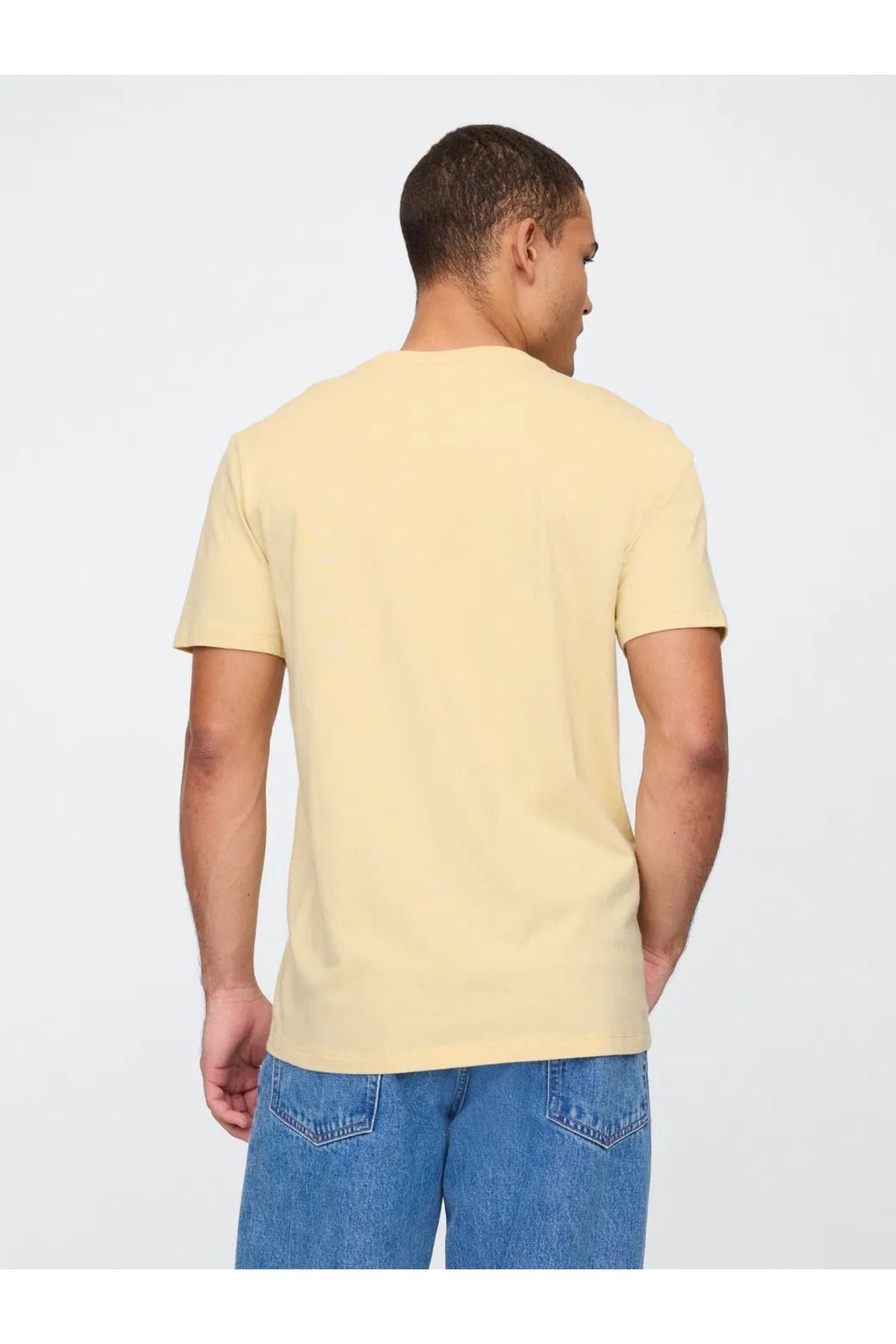 GAP Erkek Sarı Logolu Tişört 856659026
