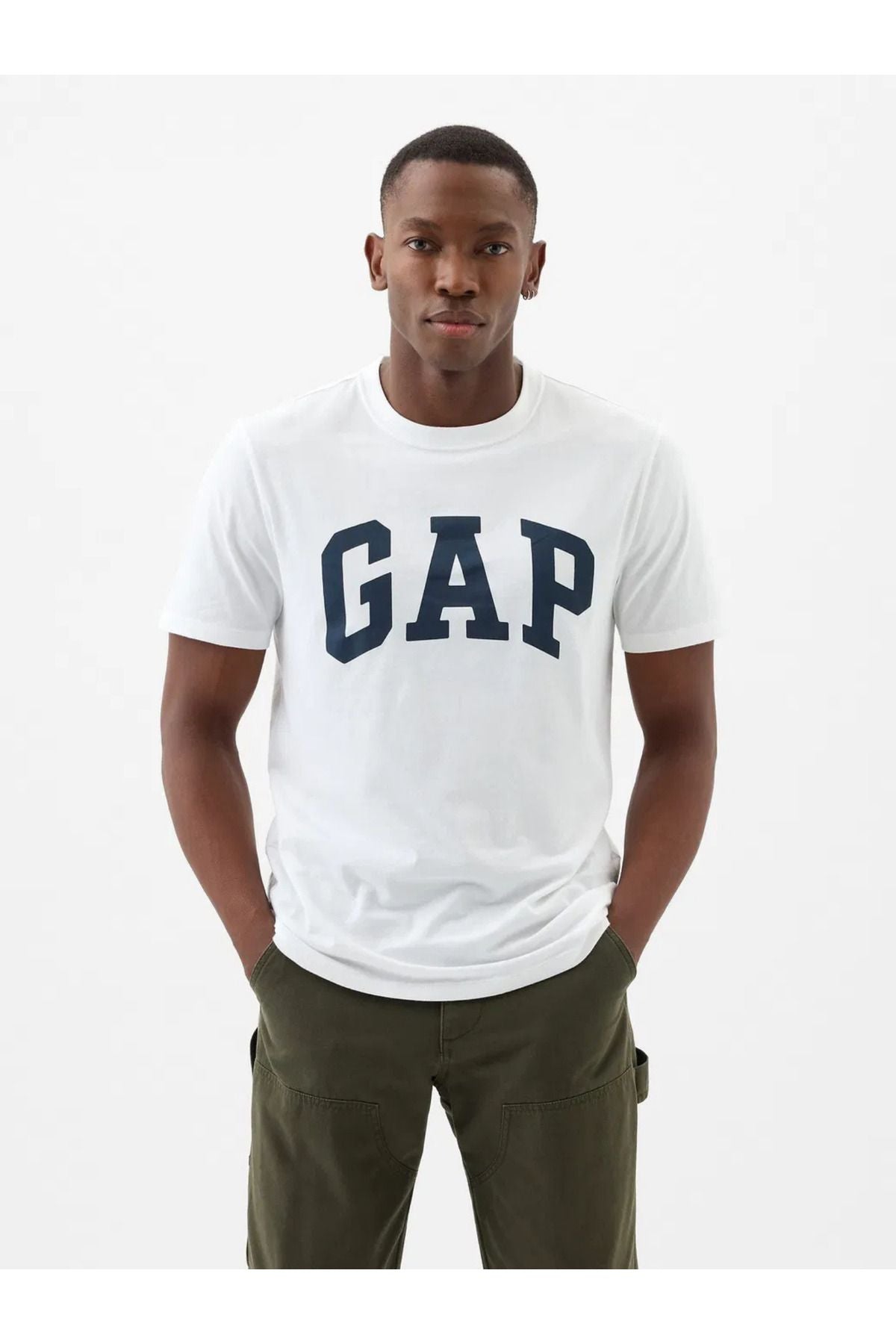 GAP Erkek Beyaz Lıgılu Tişört 856659003