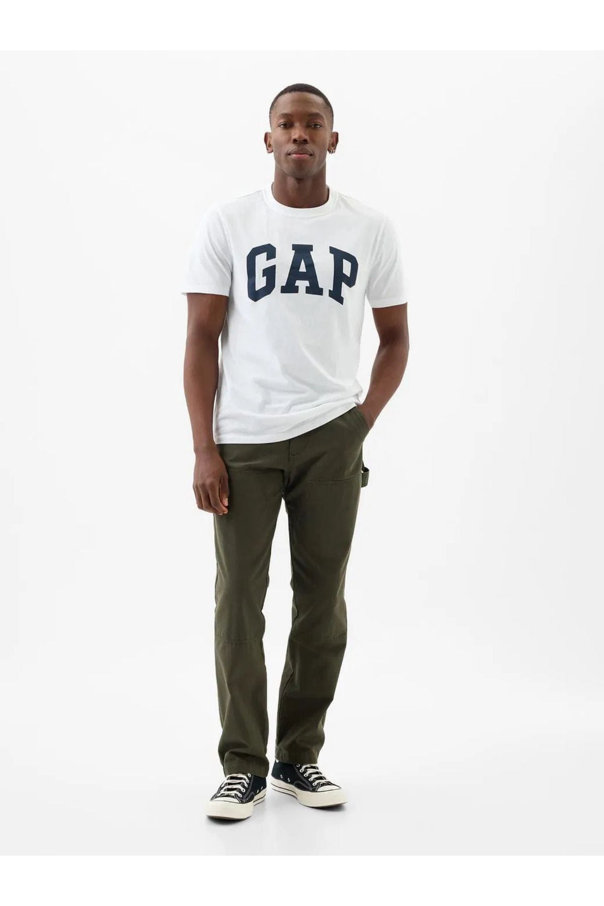 GAP Erkek Beyaz Lıgılu Tişört 856659003