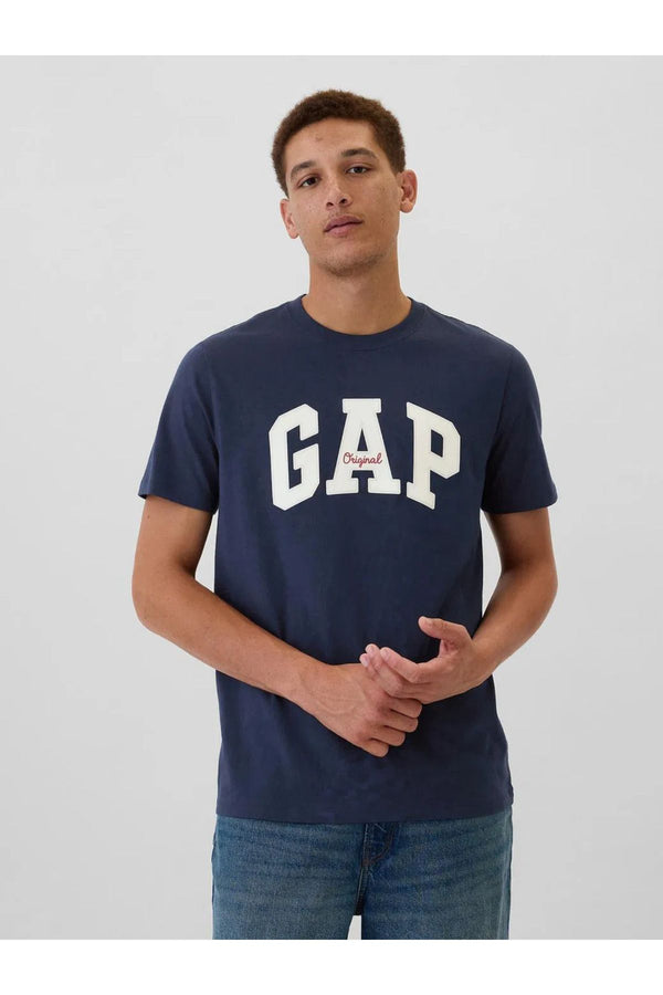 GAP Erkek Lacivert Pamuklu Tişört 542246002