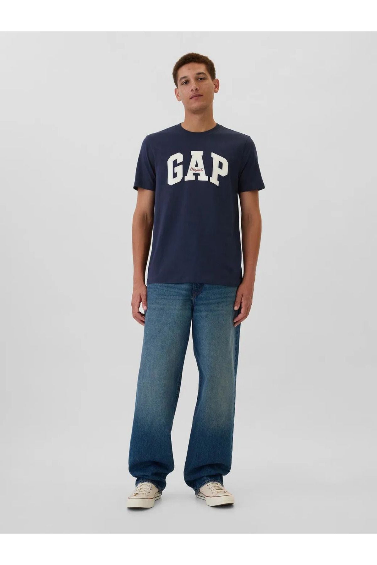 GAP Erkek Lacivert Pamuklu Tişört 542246002