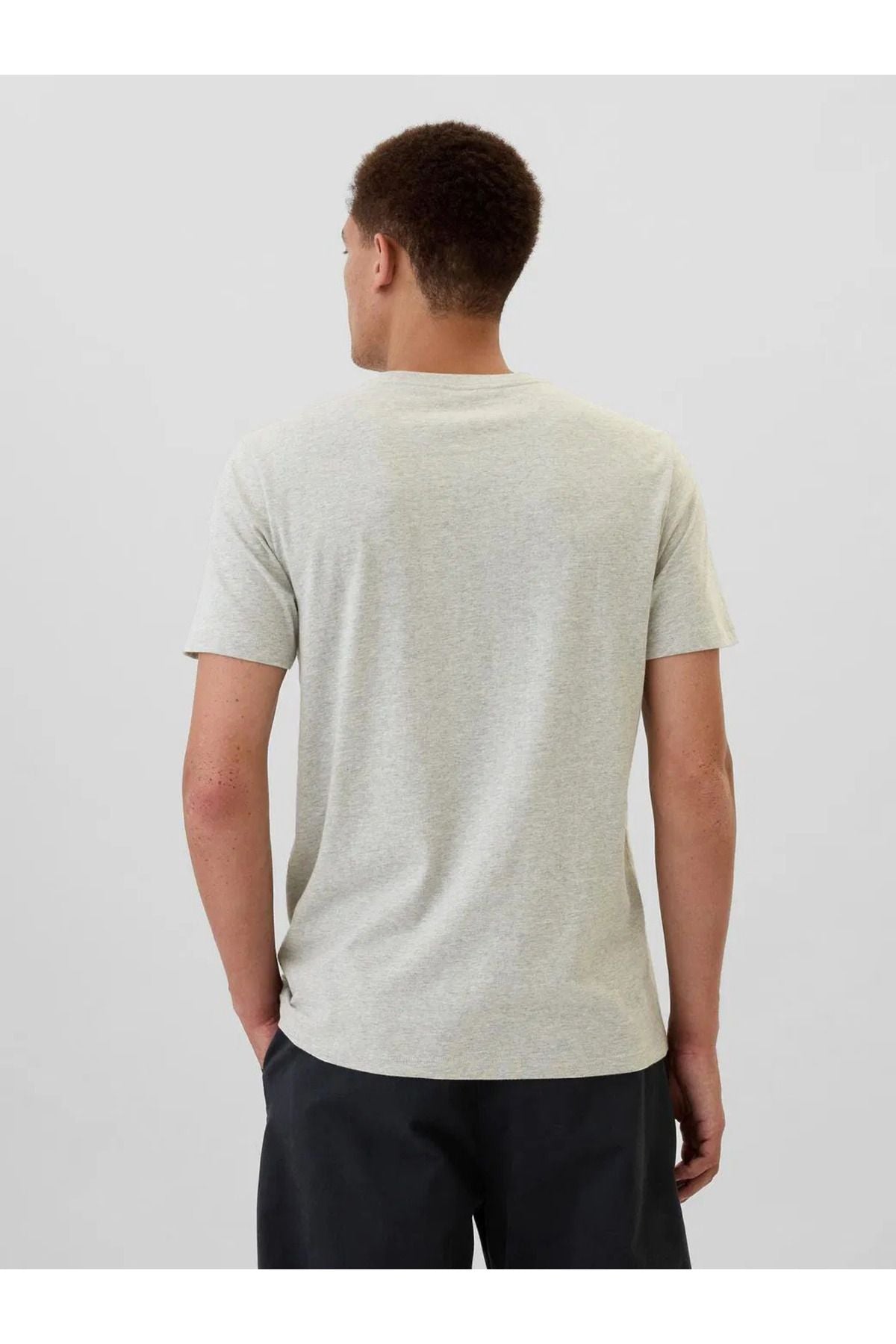 GAP Erkek Gri Logolu Tişört 542246000