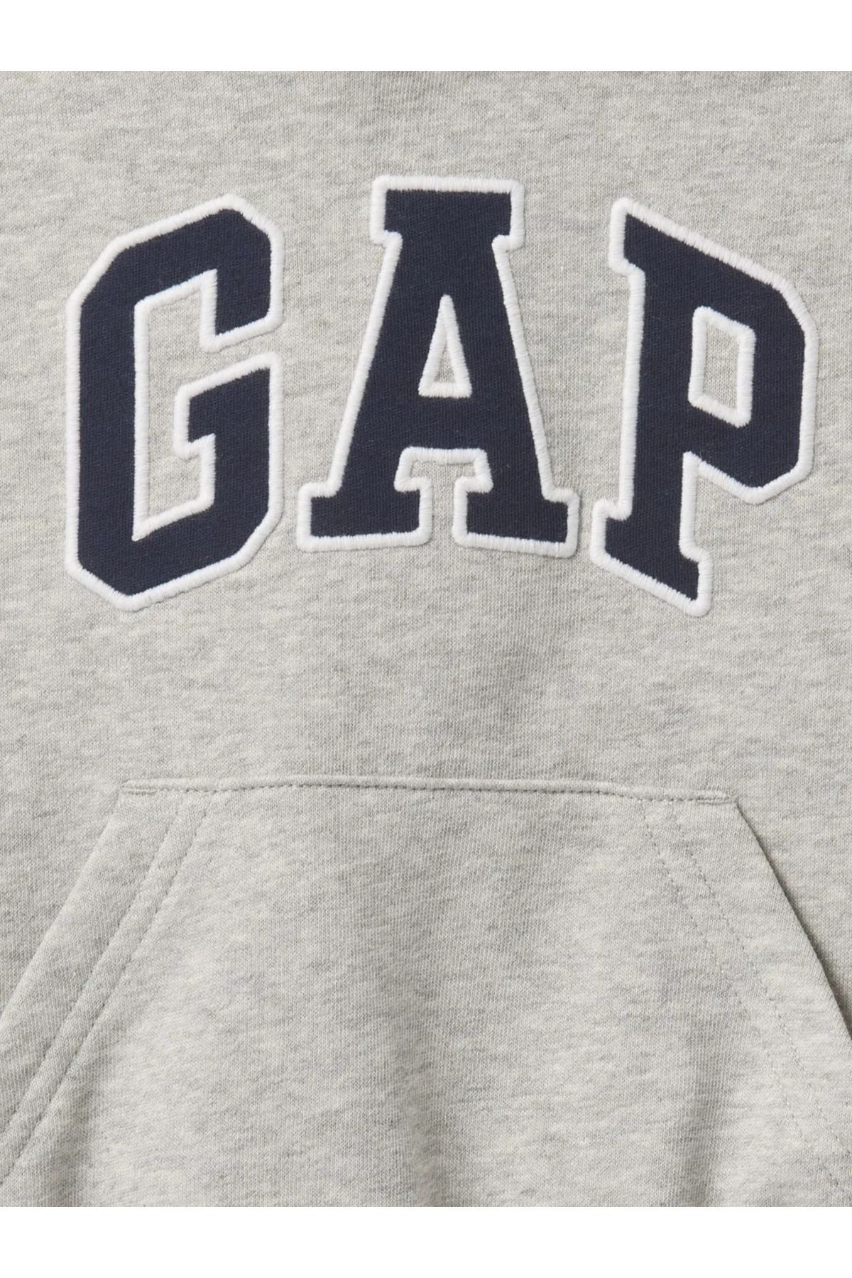 GAP Erkek Çocuk Gri Logolu Swatshirt 744326000
