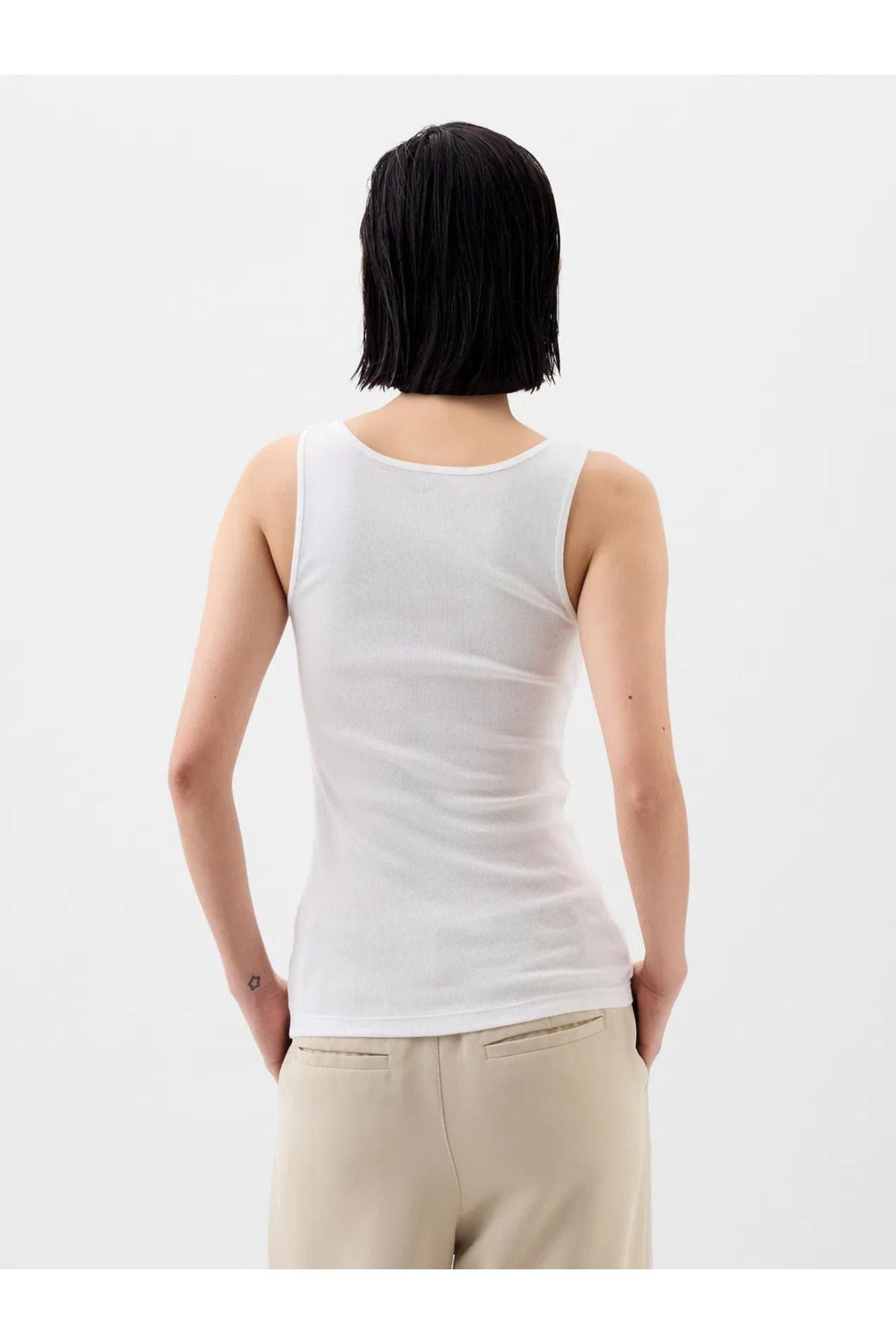 GAP Kadın Beyaz Logolu Atlet 585421001