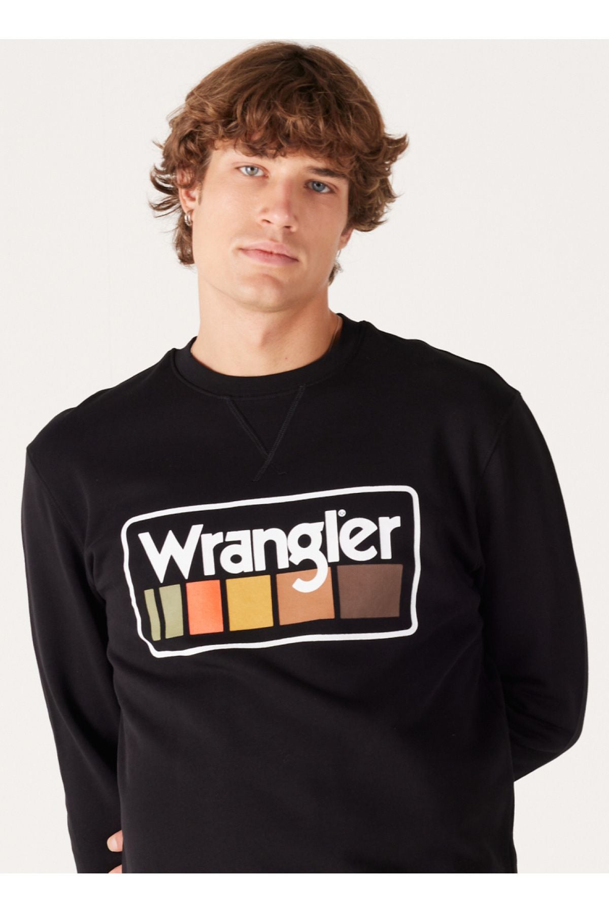 Wrangler Bisiklet Yaka Siyah Erkek Sweatshırt  Bisiklet Yaka Sweatshirt W646H1001S