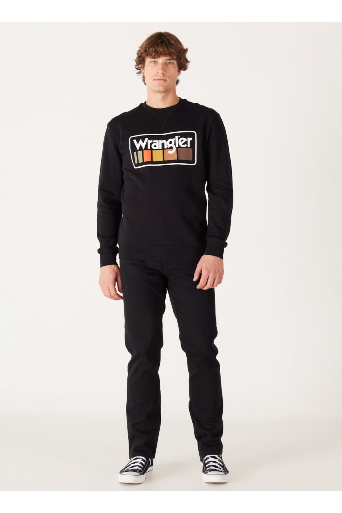 Wrangler Bisiklet Yaka Siyah Erkek Sweatshırt  Bisiklet Yaka Sweatshirt W646H1001S