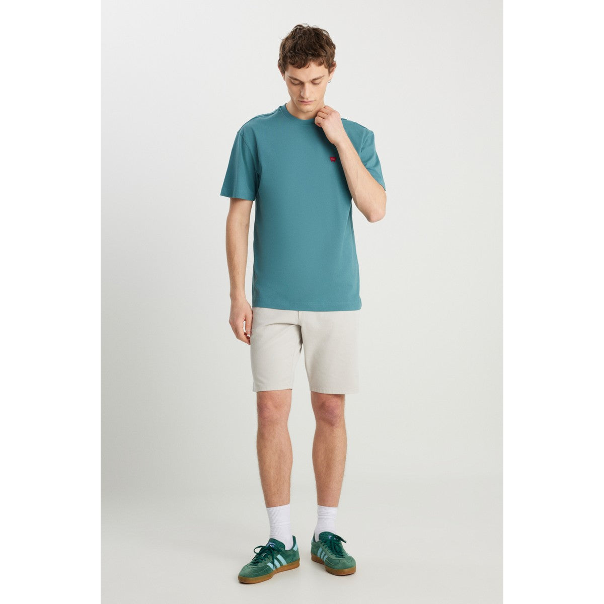 Wrangler Relaxed Fit Small Logo Petrol Tişört MW7NM203877W25